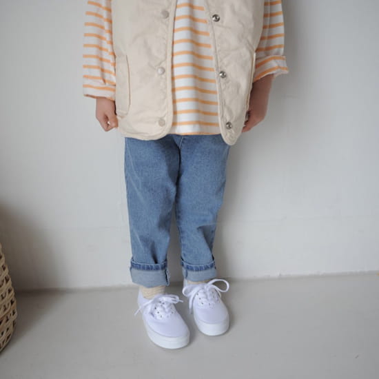 BUTTERCUP - Korean Children Fashion - #Kfashion4kids - Roll-up Washing Jeans