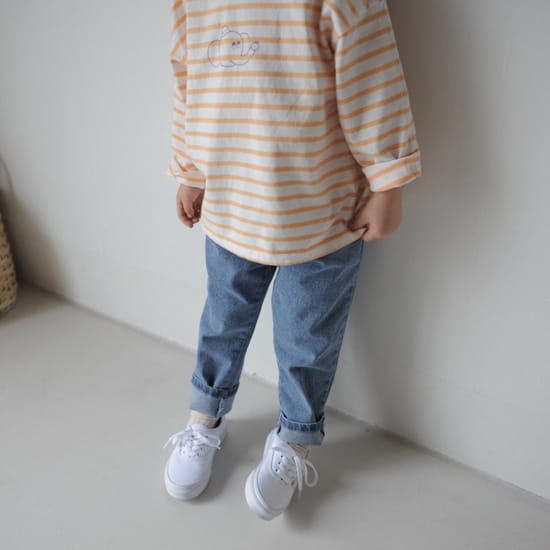 BUTTERCUP - Korean Children Fashion - #Kfashion4kids - Roll-up Washing Jeans - 8