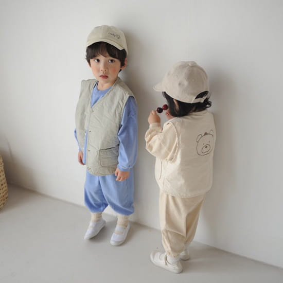 BUTTERCUP - Korean Children Fashion - #Kfashion4kids - Bear Binding Vest - 8