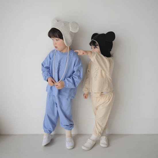 BUTTERCUP - Korean Children Fashion - #Kfashion4kids - Heart Bear Single Top Bottom Set - 5