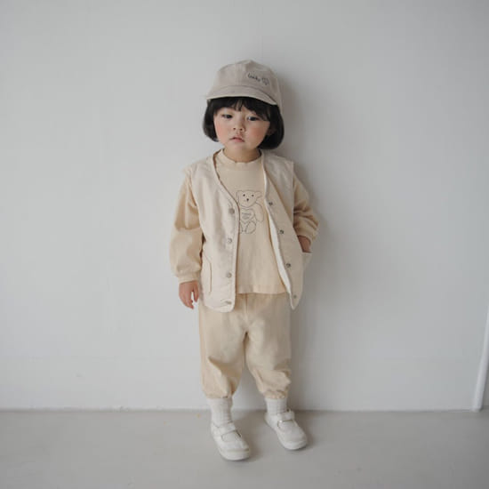BUTTERCUP - Korean Children Fashion - #Kfashion4kids - Heart Bear Single Top Bottom Set - 9