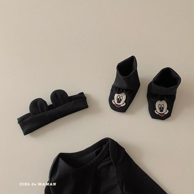 CIEL DE MAMAN - Korean Children Fashion - #Kfashion4kids - Baby Mickey Bodysuit with Bloomer, Shoes & Hairband - 10