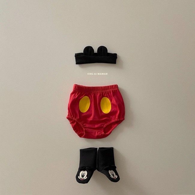 CIEL DE MAMAN - Korean Children Fashion - #Kfashion4kids - Baby Mickey Bodysuit with Bloomer, Shoes & Hairband - 4