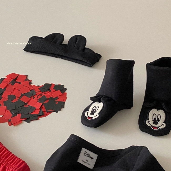 CIEL DE MAMAN - Korean Children Fashion - #Kfashion4kids - Baby Mickey Bodysuit with Bloomer, Shoes & Hairband - 7