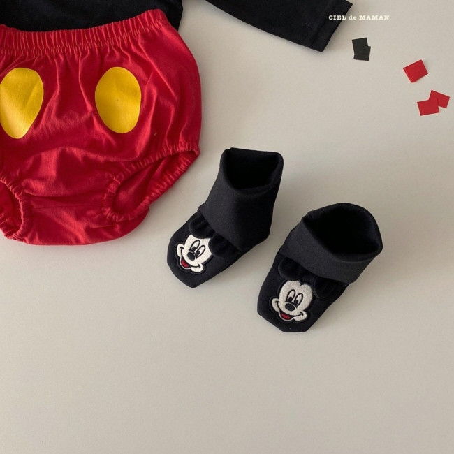 CIEL DE MAMAN - Korean Children Fashion - #Kfashion4kids - Baby Mickey Bodysuit with Bloomer, Shoes & Hairband - 9
