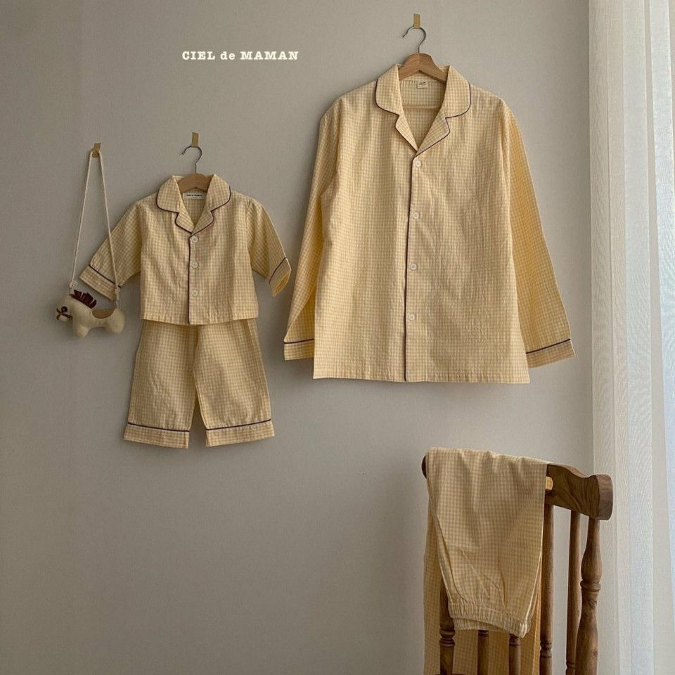 CIEL DE MAMAN - Korean Children Fashion - #Kfashion4kids - Mom Check Check Pajamas - 2
