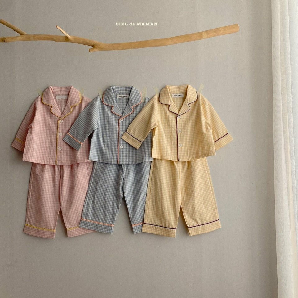CIEL DE MAMAN - Korean Children Fashion - #Kfashion4kids - Mom Check Check Pajamas - 3