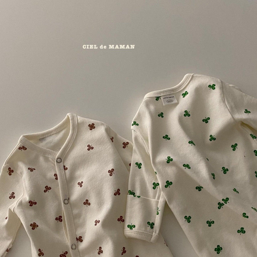CIEL DE MAMAN - Korean Children Fashion - #Kfashion4kids - Clover Bodysuit with Leggings & Bonnet - 3