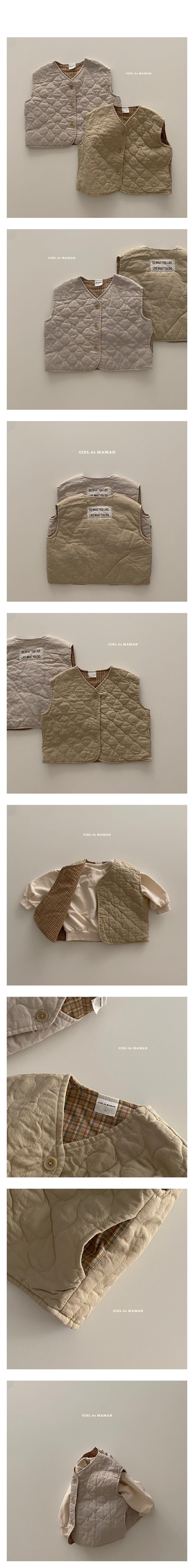 CIEL DE MAMAN - Korean Children Fashion - #Kfashion4kids - Quiltting Vest
