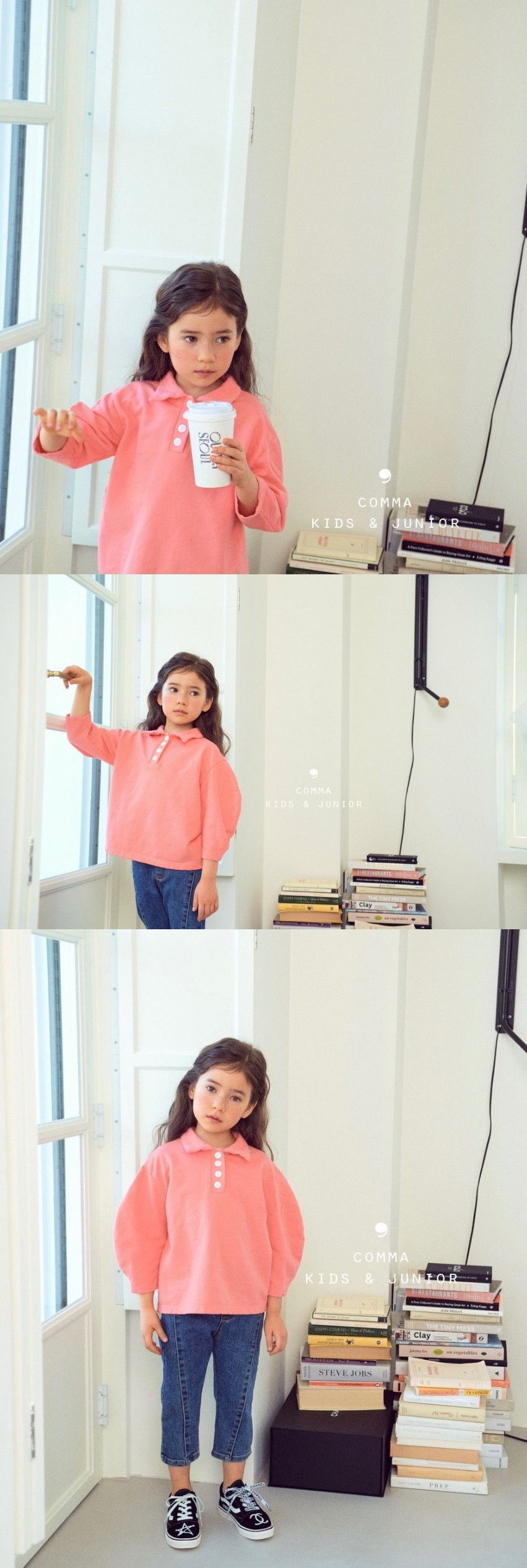 COMMA - Korean Children Fashion - #Kfashion4kids - Volume Collar Tee - 3
