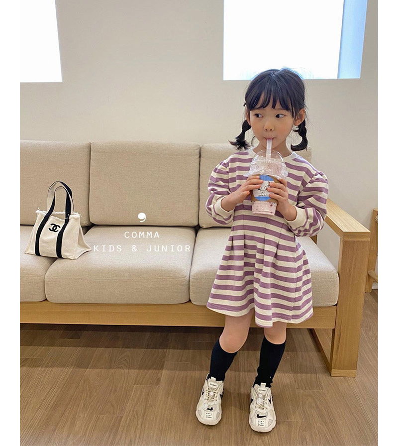 COMMA - Korean Children Fashion - #Kfashion4kids - Stripe One-piece