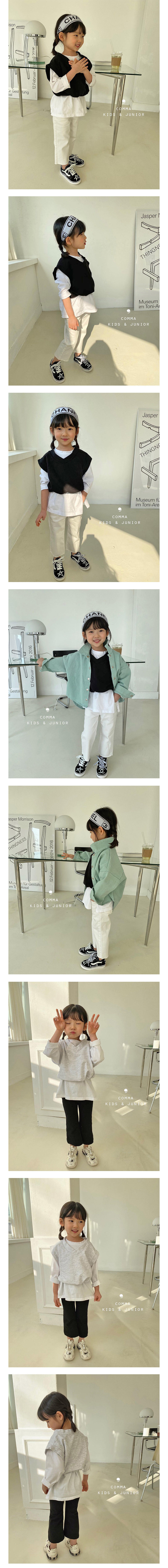 COMMA - Korean Children Fashion - #Kfashion4kids - Basic Slit Tee - 2