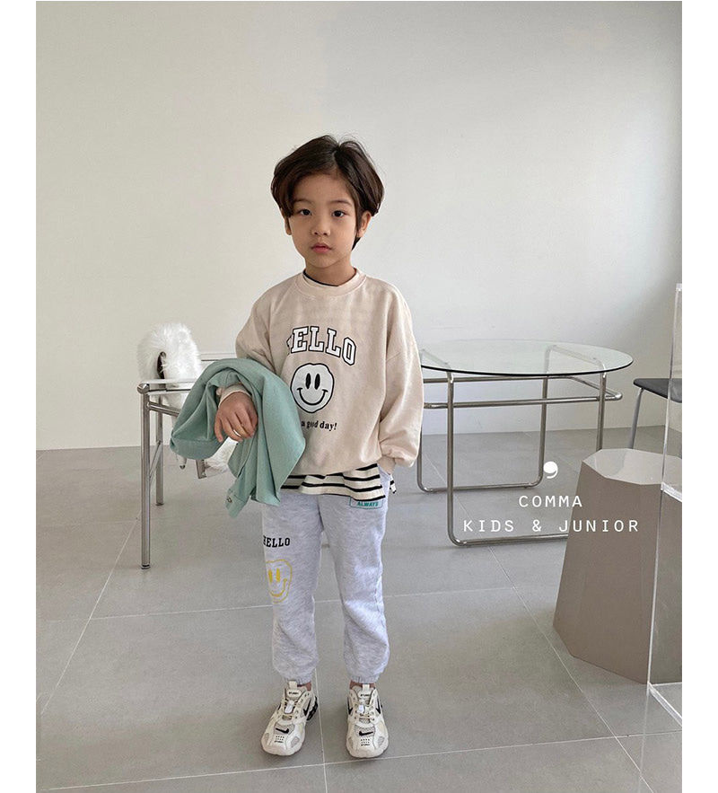 COMMA - Korean Children Fashion - #Kfashion4kids - Smile Sweatshirt