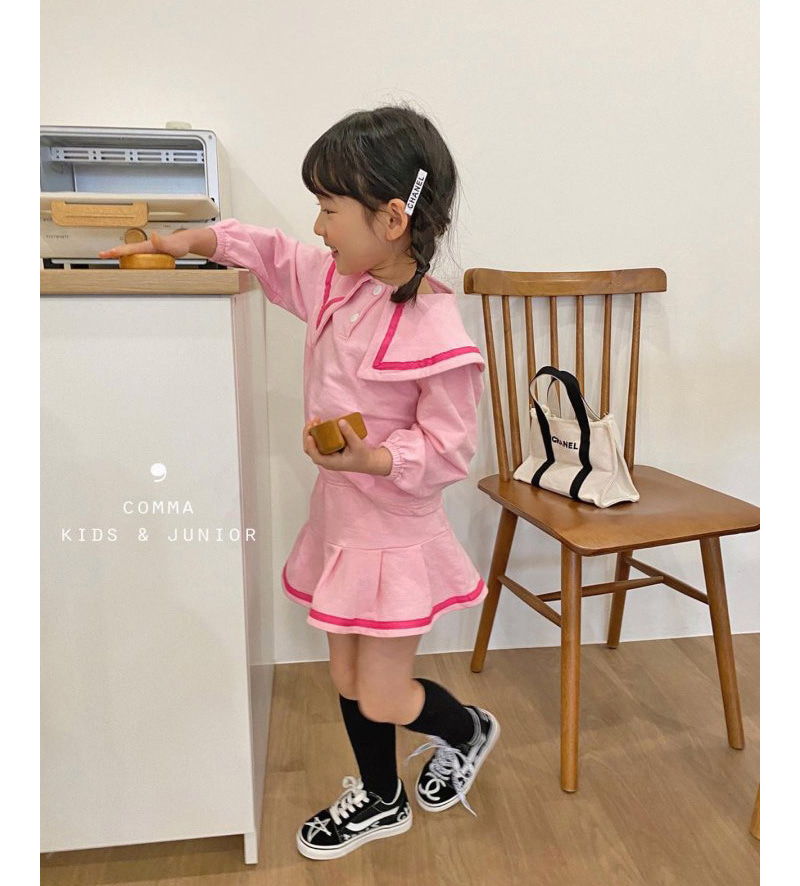 COMMA - Korean Children Fashion - #Kfashion4kids - Sailor Top Bottom Set