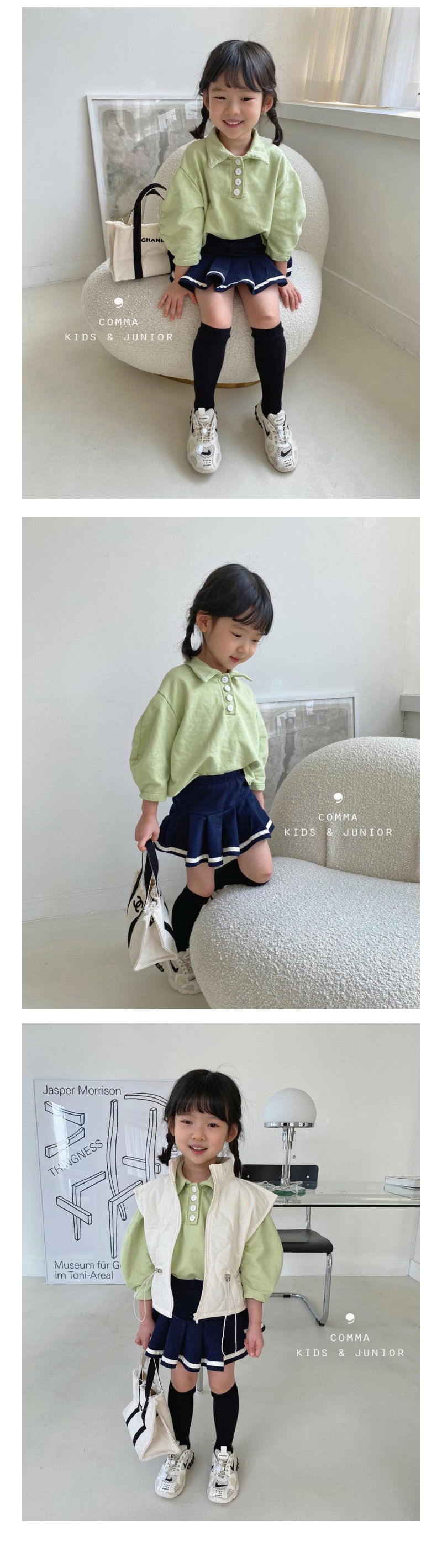 COMMA - Korean Children Fashion - #Kfashion4kids - Sailor Top Bottom Set - 4