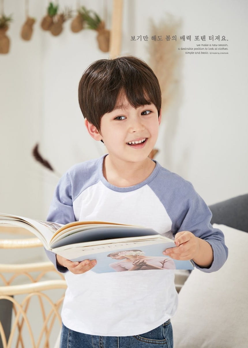 CREAMCOK - Korean Children Fashion - #Kfashion4kids - Style Wash Raglan Tee