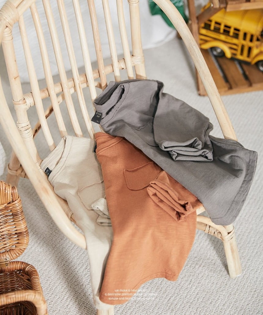 CREAMCOK - Korean Children Fashion - #Kfashion4kids - Olive Slub Tee