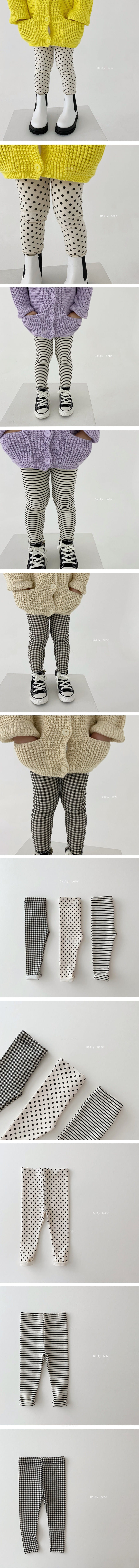 DAILY BEBE - Korean Children Fashion - #Kfashion4kids - Spring Pattern Leggings