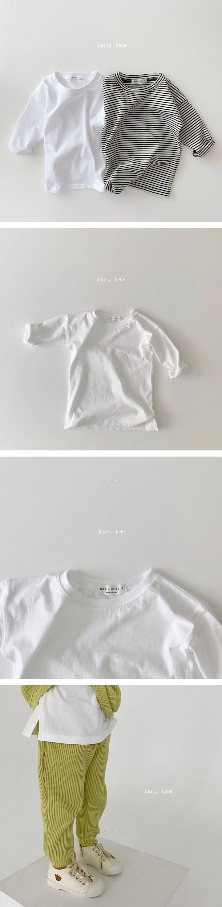 DAILY BEBE - Korean Children Fashion - #Kfashion4kids - Perfect Layered Stripe Tee