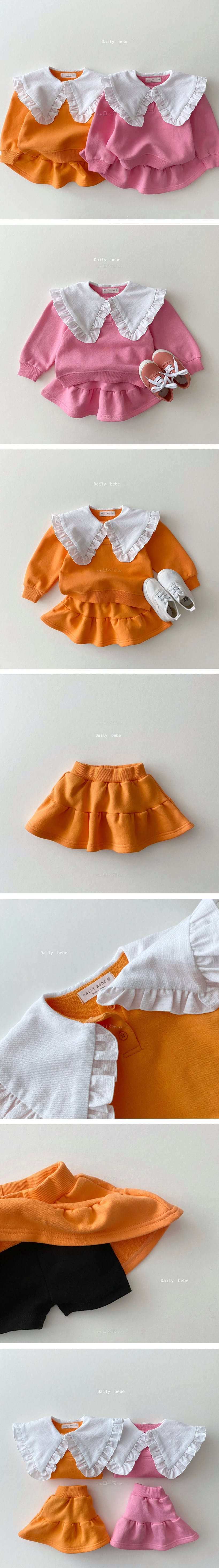 DAILY BEBE - Korean Children Fashion - #Kfashion4kids - Lovely Top Bottom Set