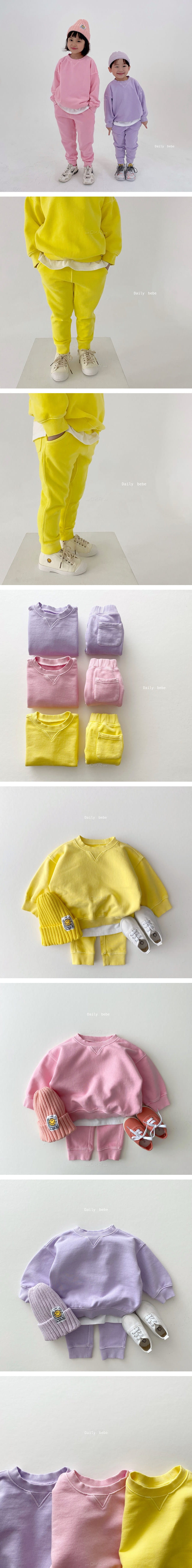 DAILY BEBE - Korean Children Fashion - #Kfashion4kids - Pigment Top Bottom Set