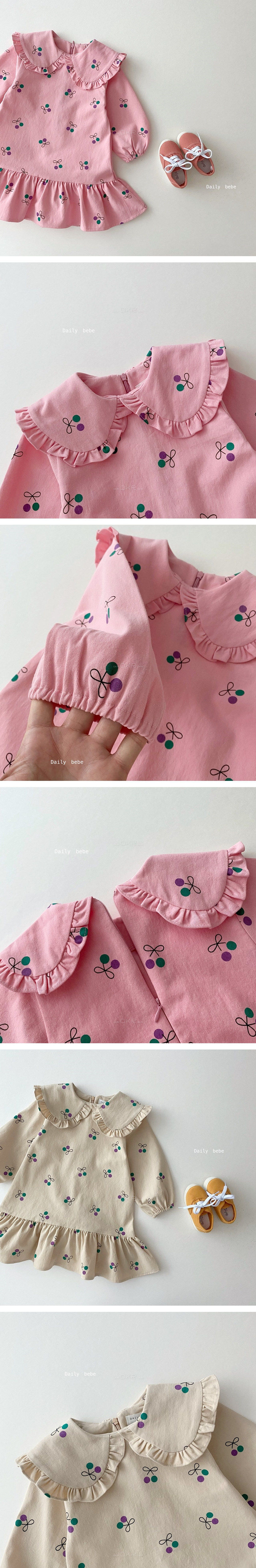 DAILY BEBE - Korean Children Fashion - #Kfashion4kids - Cherry One-piece