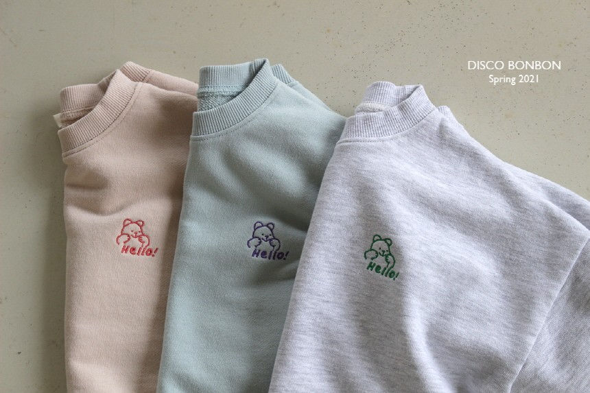DISCO BONBON - Korean Children Fashion - #Kfashion4kids - Hello Bear Sweatshirt
