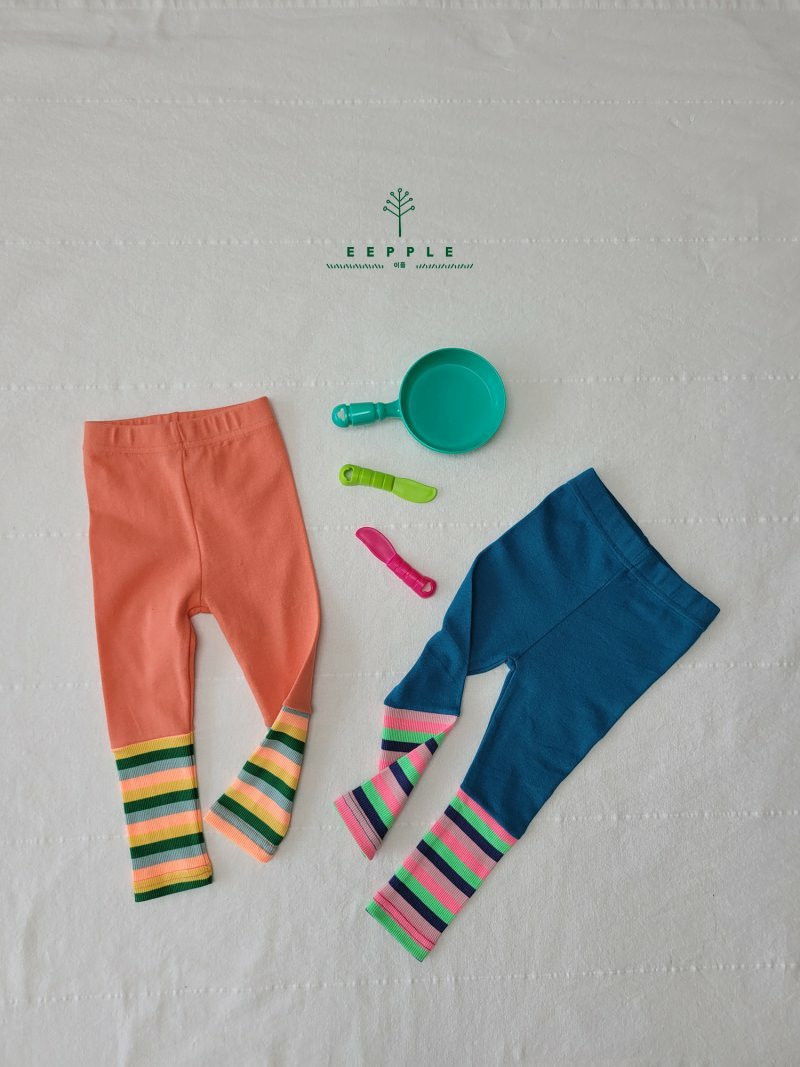 EEPPLE - Korean Children Fashion - #Kfashion4kids - Stripes Long Leggings - 8