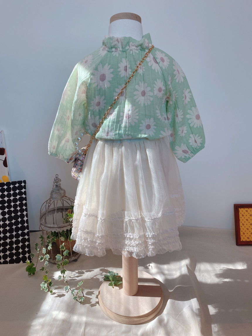 EEPPLE - Korean Children Fashion - #Kfashion4kids - Flower Neck Blouse - 6