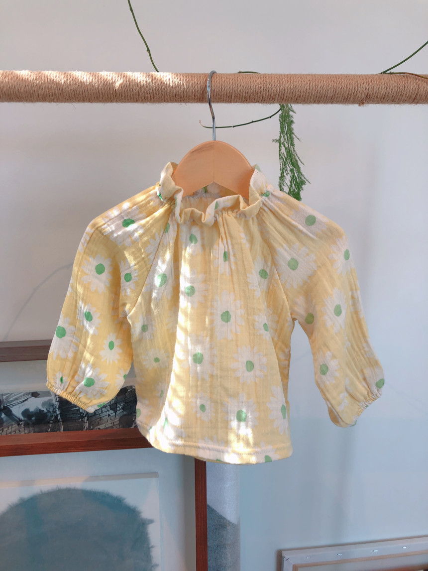 EEPPLE - Korean Children Fashion - #Kfashion4kids - Flower Neck Blouse - 8