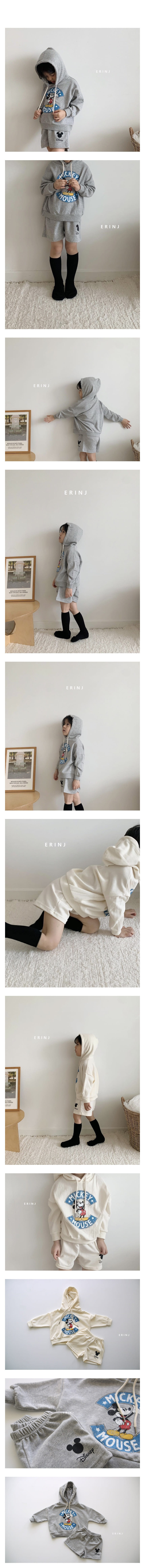 ERIN J - Korean Children Fashion - #Kfashion4kids - Mickey Hoody Top Bottom Set