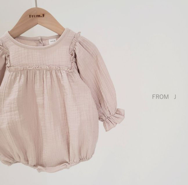 FROM J - Korean Children Fashion - #Kfashion4kids - Square Frill Bodysuit - 10