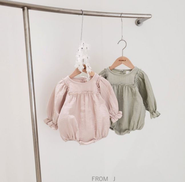 FROM J - Korean Children Fashion - #Kfashion4kids - Square Frill Bodysuit - 12