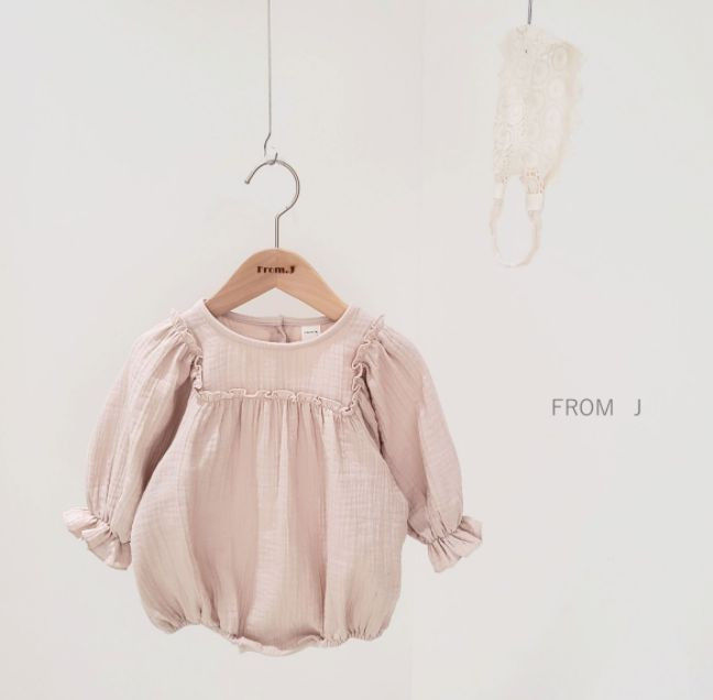 FROM J - Korean Children Fashion - #Kfashion4kids - Square Frill Bodysuit - 2