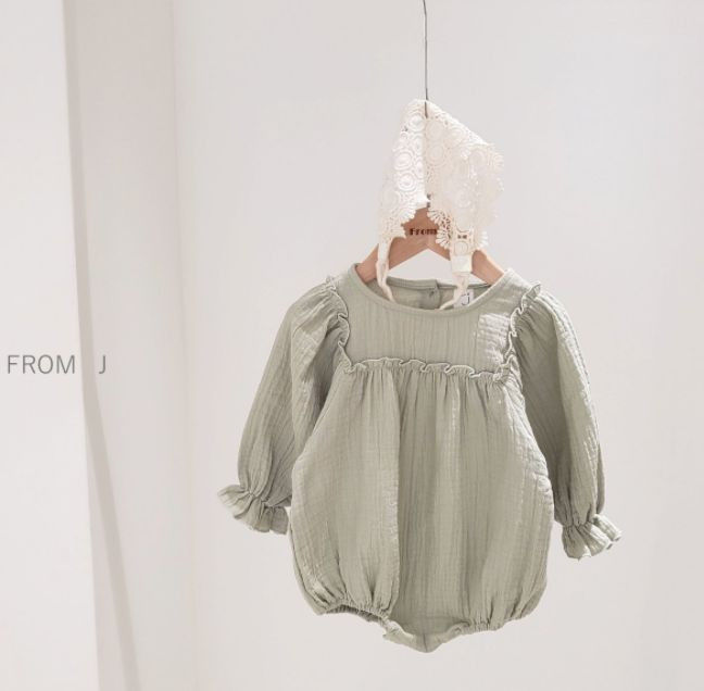 FROM J - Korean Children Fashion - #Kfashion4kids - Square Frill Bodysuit - 4