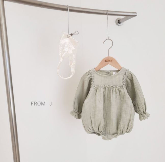 FROM J - Korean Children Fashion - #Kfashion4kids - Square Frill Bodysuit - 6