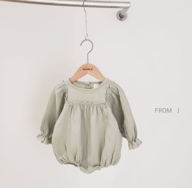 FROM J - Korean Children Fashion - #Kfashion4kids - Square Frill Bodysuit - 7