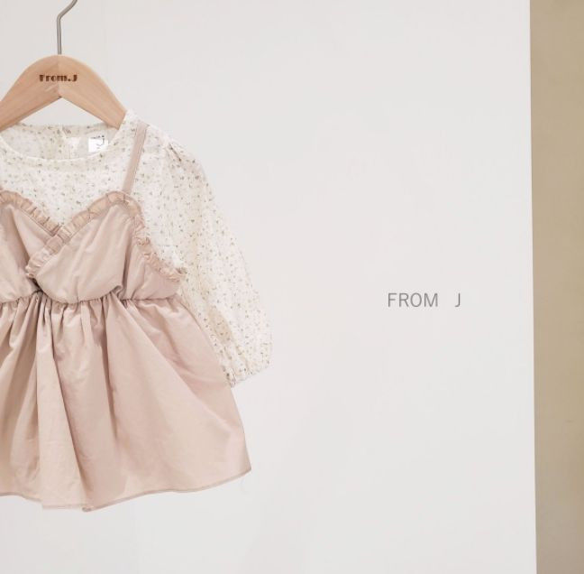 FROM J - Korean Children Fashion - #Kfashion4kids - Small Flower Apron Bodysuit - 9