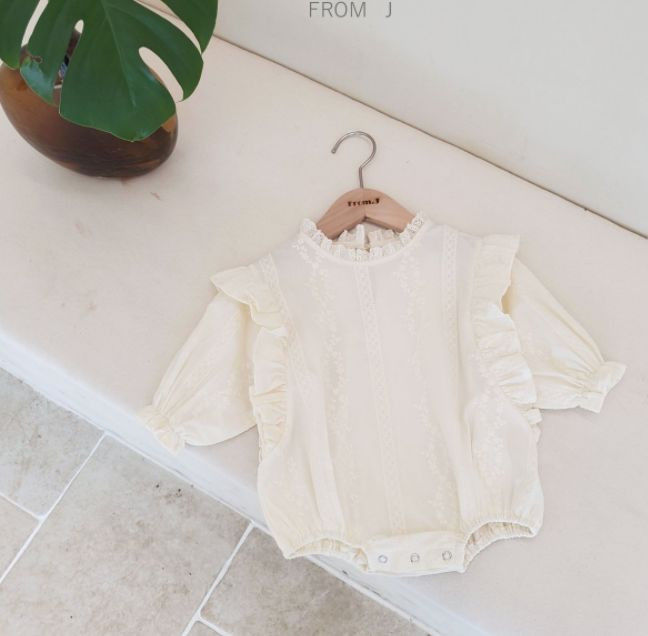 FROM J - Korean Children Fashion - #Kfashion4kids - Freesia Lace Bodysuit - 10