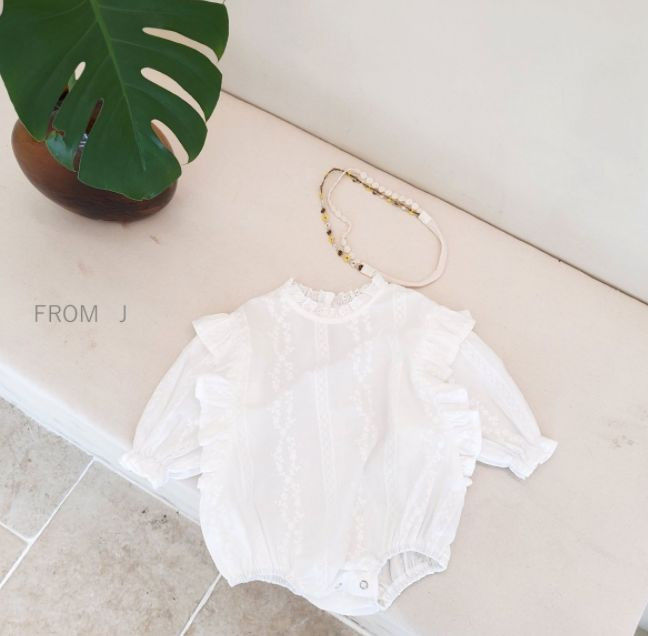 FROM J - Korean Children Fashion - #Kfashion4kids - Freesia Lace Bodysuit - 11