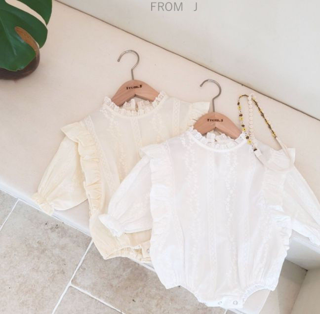 FROM J - Korean Children Fashion - #Kfashion4kids - Freesia Lace Bodysuit - 12
