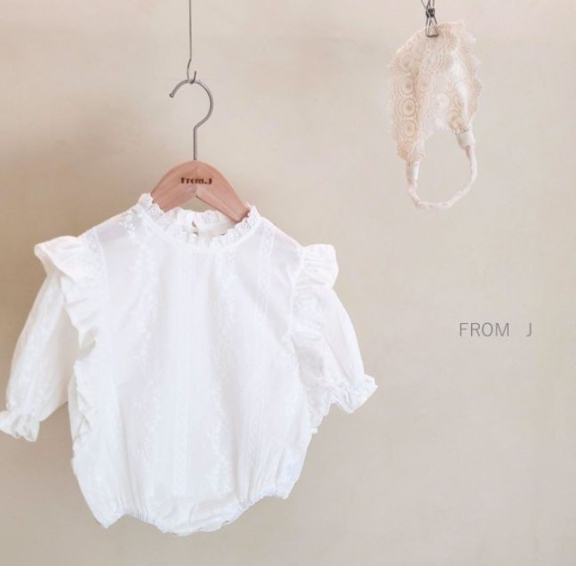 FROM J - Korean Children Fashion - #Kfashion4kids - Freesia Lace Bodysuit - 8