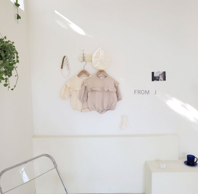 FROM J - Korean Children Fashion - #Kfashion4kids - Frill Sweatshirt Bodysuit
