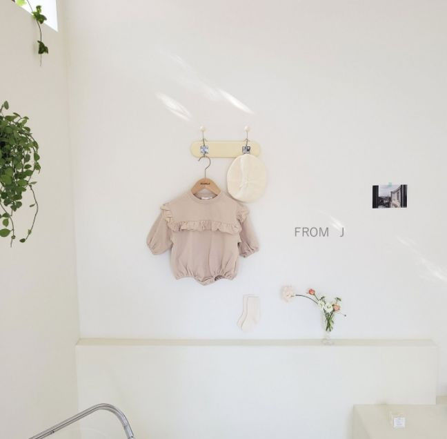 FROM J - Korean Children Fashion - #Kfashion4kids - Frill Sweatshirt Bodysuit - 11