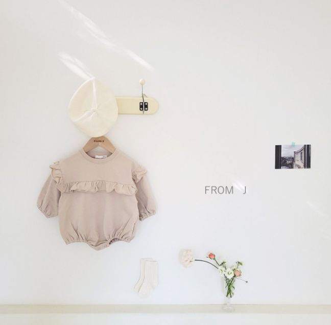 FROM J - Korean Children Fashion - #Kfashion4kids - Frill Sweatshirt Bodysuit - 4