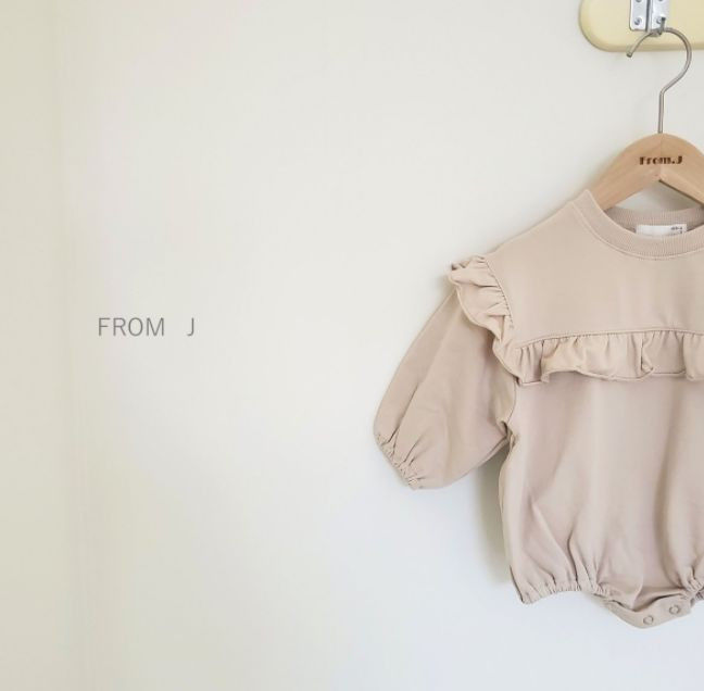 FROM J - Korean Children Fashion - #Kfashion4kids - Frill Sweatshirt Bodysuit - 5