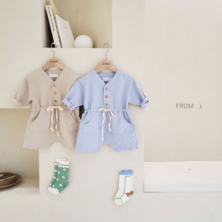 FROM J - Korean Children Fashion - #Kfashion4kids - V Neck Jumpsuit - 2