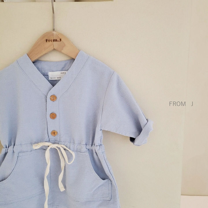 FROM J - Korean Children Fashion - #Kfashion4kids - V Neck Jumpsuit - 3