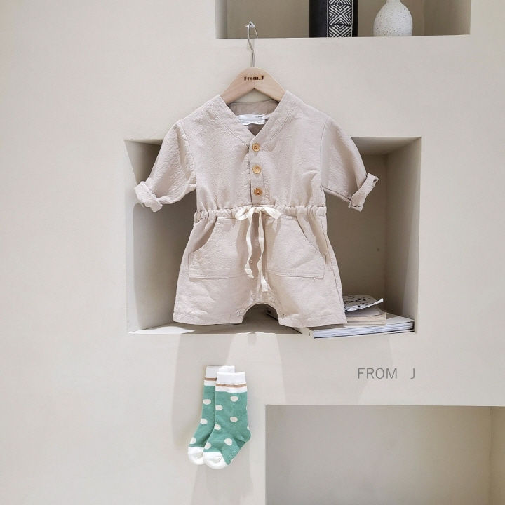 FROM J - Korean Children Fashion - #Kfashion4kids - V Neck Jumpsuit - 5