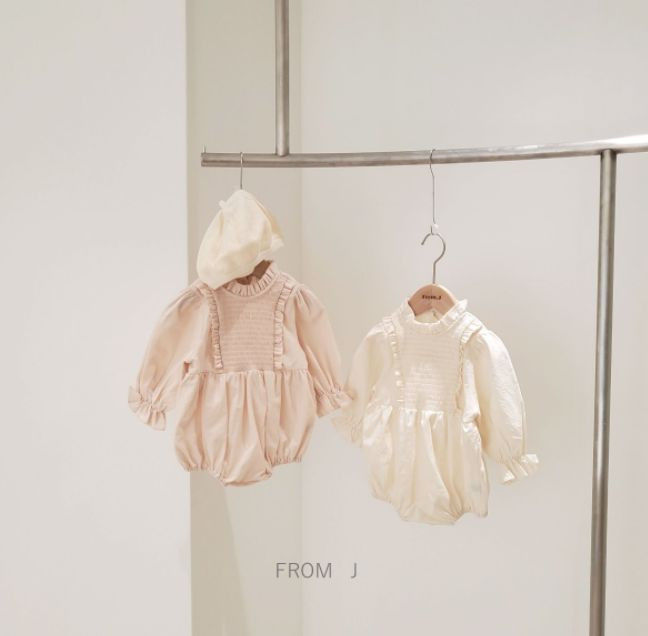 FROM J - Korean Children Fashion - #Kfashion4kids - Frill Smocked Bodysuit - 2